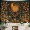 Sun and Moon Flowers Digital printing polyester wall hanging tapestry decorative Living room bedrooms Office background gift