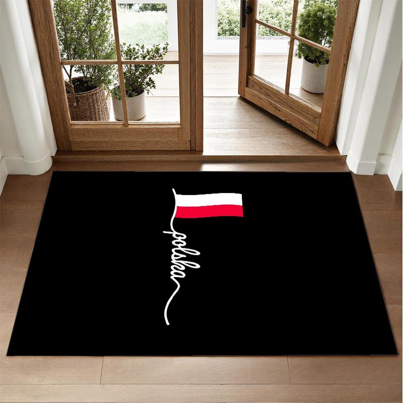 Poland Design Crystal Velvet Rug Soft Decorative Mat for Bedroom Entrance
