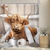 Adorable Highland Cow Shower Curtain- Whimsical Bath Decor, Perfect for Those Who Love Cute and Rustic-Inspired Designs