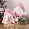Pink Dwarfs Christmas Decorationtoy With Sequined Hat/Dress,Embroidered Detail, Plushie Feel Mini Plushie Toy
