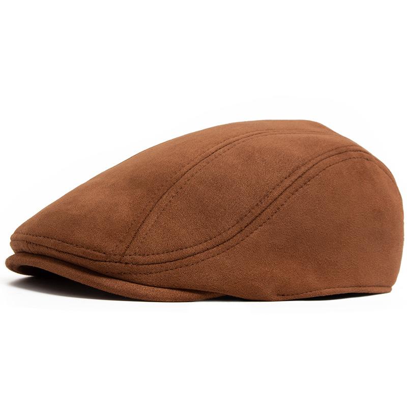 Hot Sale High Quality Beret Cap Spring Autumn Solid Suede Beret Hats Vintage Artist Painter Flat Cap Newsboy Hat Unisex Berets