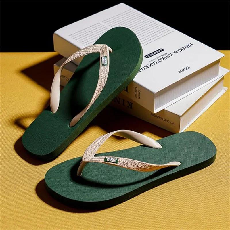 Fashion Men's Minimalist Flip Flops Summer Fashion Outdoor Anti Slip Wear-resistant Sports Sandals with Soft Beach Women's Casual Shoes
