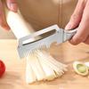 3-in-1 Stainless Steel Peeler Multifunctional Scallion Slicer with Bottle Opener Vegetable Peeling Shredding Cutter for Home Use
