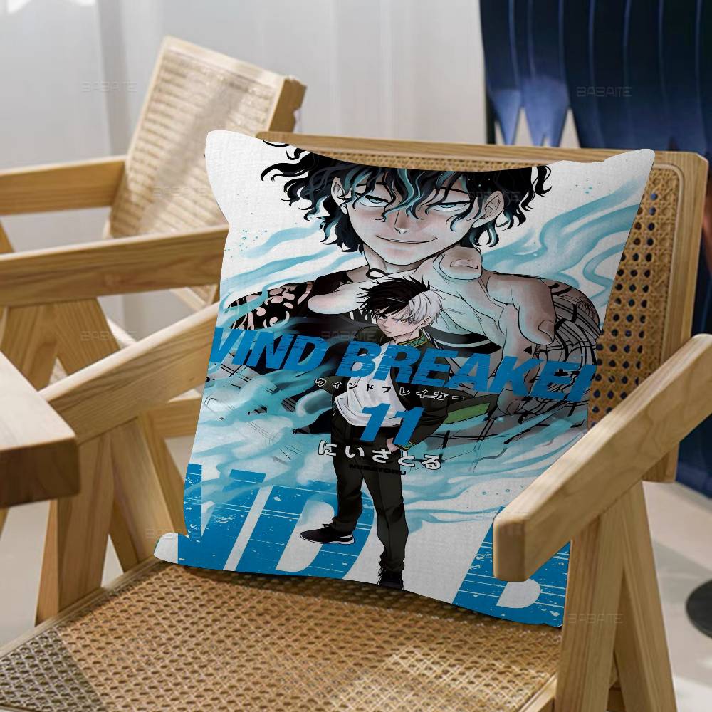 Japanese Anime Wind Breaker Cushion Cover Pillow Cover Decor Pillowcase Printed Cushion Case For Couch