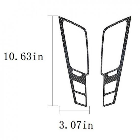 2Pcs Center Air Vent Cover Carbon Fiber Interior Trim Fits 2008-13 Cadillac CTS