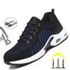 Fashion 2024 Fashion Safety Work Shoes Men Steel Toe Cap Indestructible Shoes Anti-Smashing Construction Safety Boots Work Sneakers Male