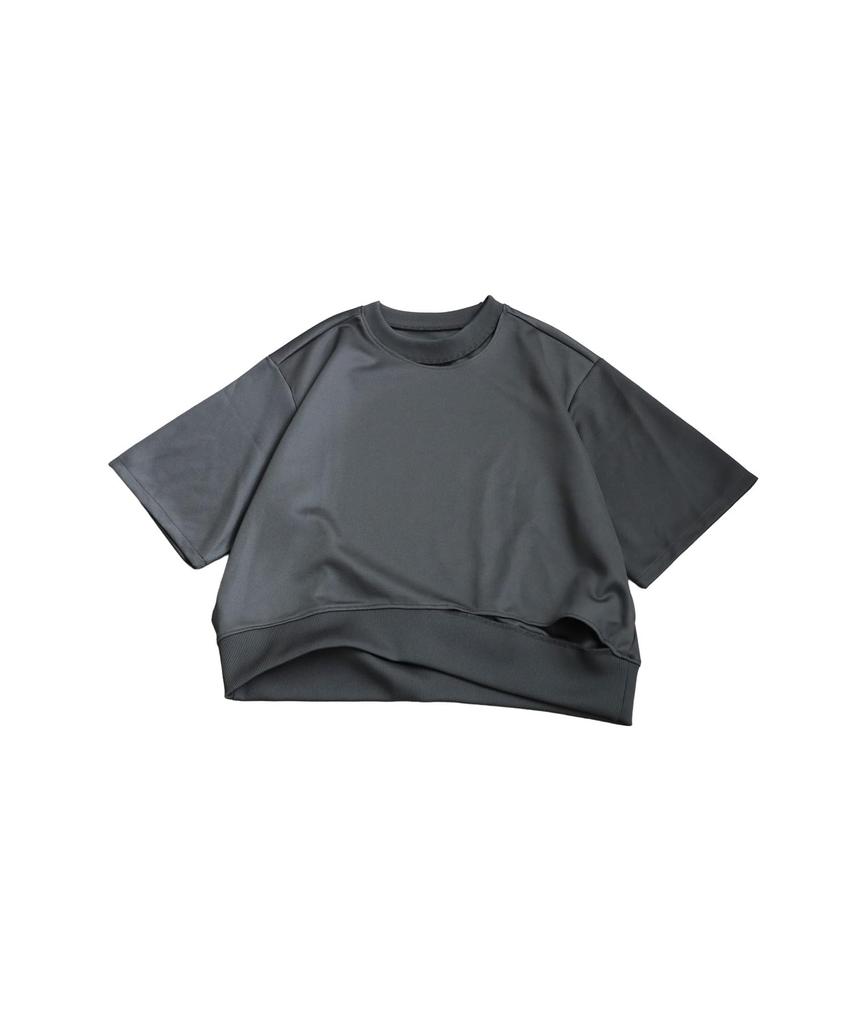 antiqua Asymmetric Neck Dry One Size Gray Women's Top, 3/4 Sleeves, Touch, KYO-0027, 15,