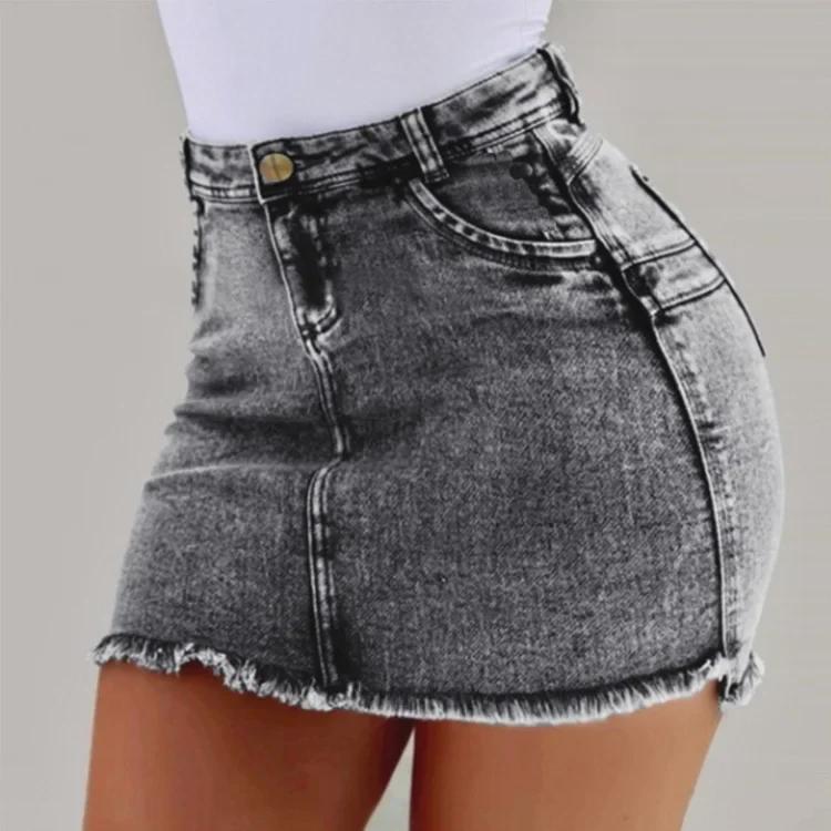 Gonna Sexy in Denim da Donna Taglie Forti Estate 2012 Europea & Americana
