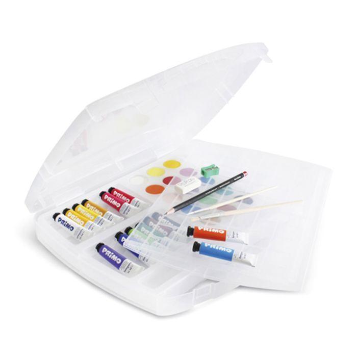 Paint Case - Fantasia - 14 Gouache Tubes 12 Ml - 15 Watercolors Ø 30 Mm - Accessories Included
