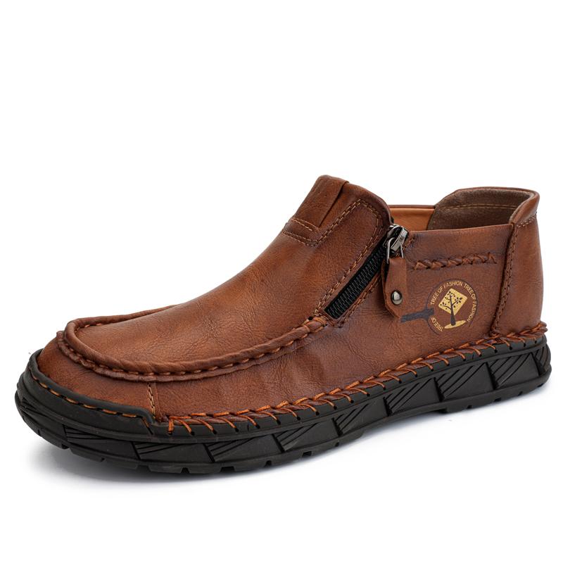 Fashion Luxury Mens Shoes Fashion Handmade Leather Shoes Outdoor Casual Ankle Boot Slip on Driving Shoes for Men Loafers Mocassin Homme