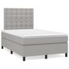 3142081 vidaXL Divan Bed with Mattress Light Grey 120x200cm Fabric