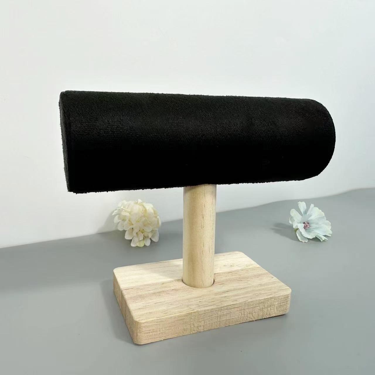 

Деревянная стойка для демонстрации браслетов, стойка для хранения часов и браслетов, однослойная стойка для украшений в форме буквы I чёрный