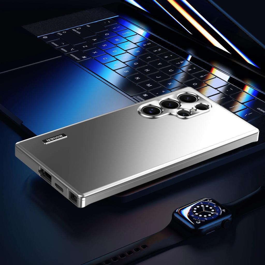 Für Samsung Galaxy S23 S24 S25 Ultra 5G Hülle Mattes Magnetisches Metallmaterial Ultradünn S24Ultra S25Ultra Schutzhülle