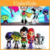 Conjunto de Figuras Vibrantes Jovens Titãs em Ação Apresentando Robin Raven Mutano Estelar Colecionáveis