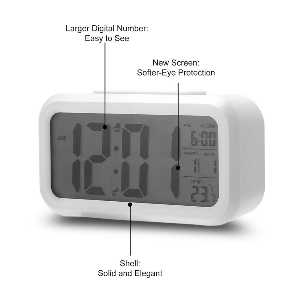 Buy BAgusff LED Digital Electronic Alarm Clock Backlight Time With