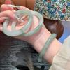 Ice Transparent Imitation Jade Bracelet Smooth Polished Perfect For Daily Wear Elegant Gift For Women