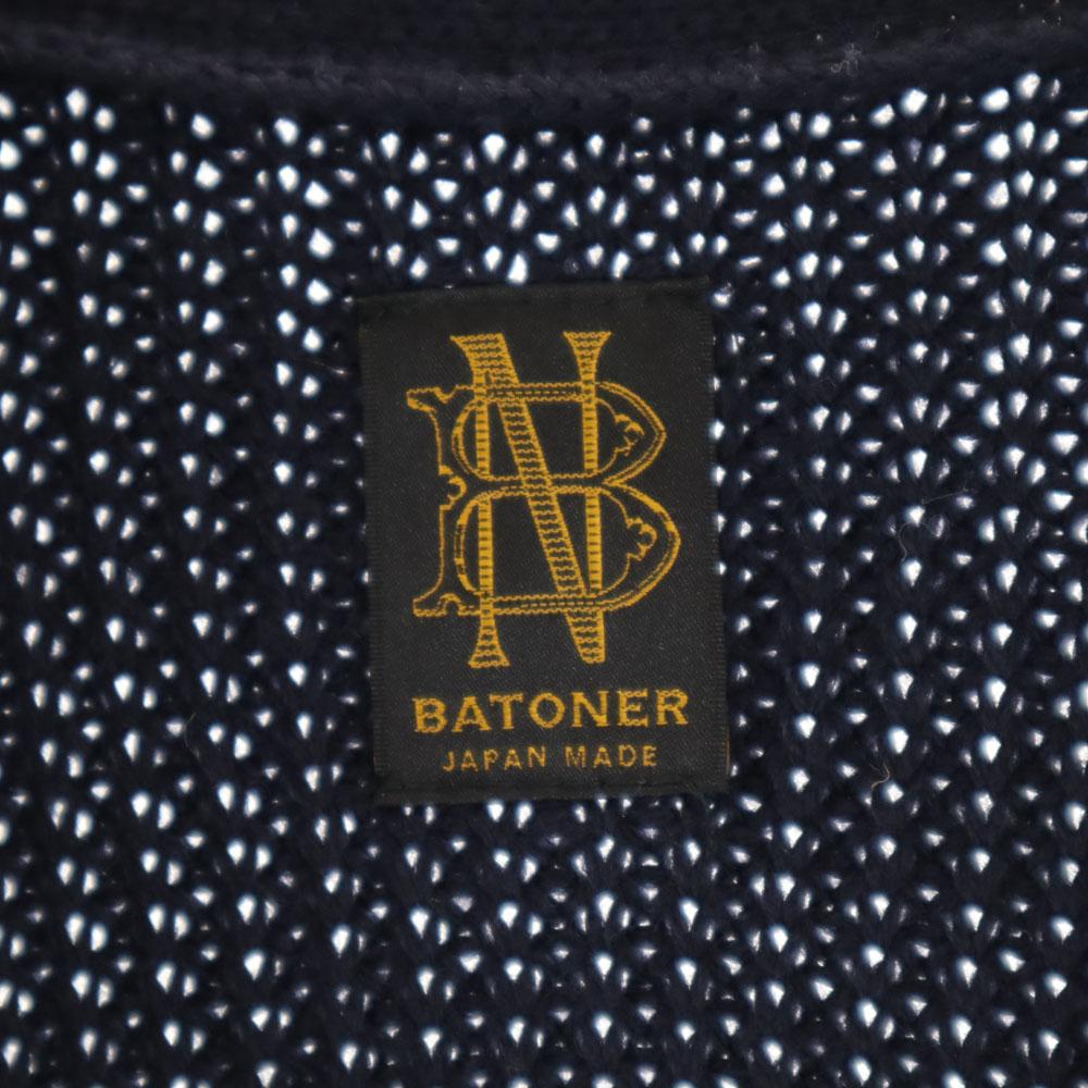 BATONER Vyrobeno v Japonsku vlna Dlouhý rukáv dlouhý pletený kardigan 1 Námořnická modrá Dámský Použitý