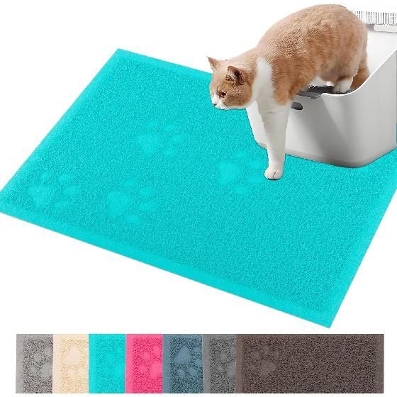 Darkyazi Cat Litter Box Mat for Floor Litter Trapping Mat Non-Slip Backing, Scatter Control, Easy Clean, Water Resistant, Soft On Paws (15.75" X