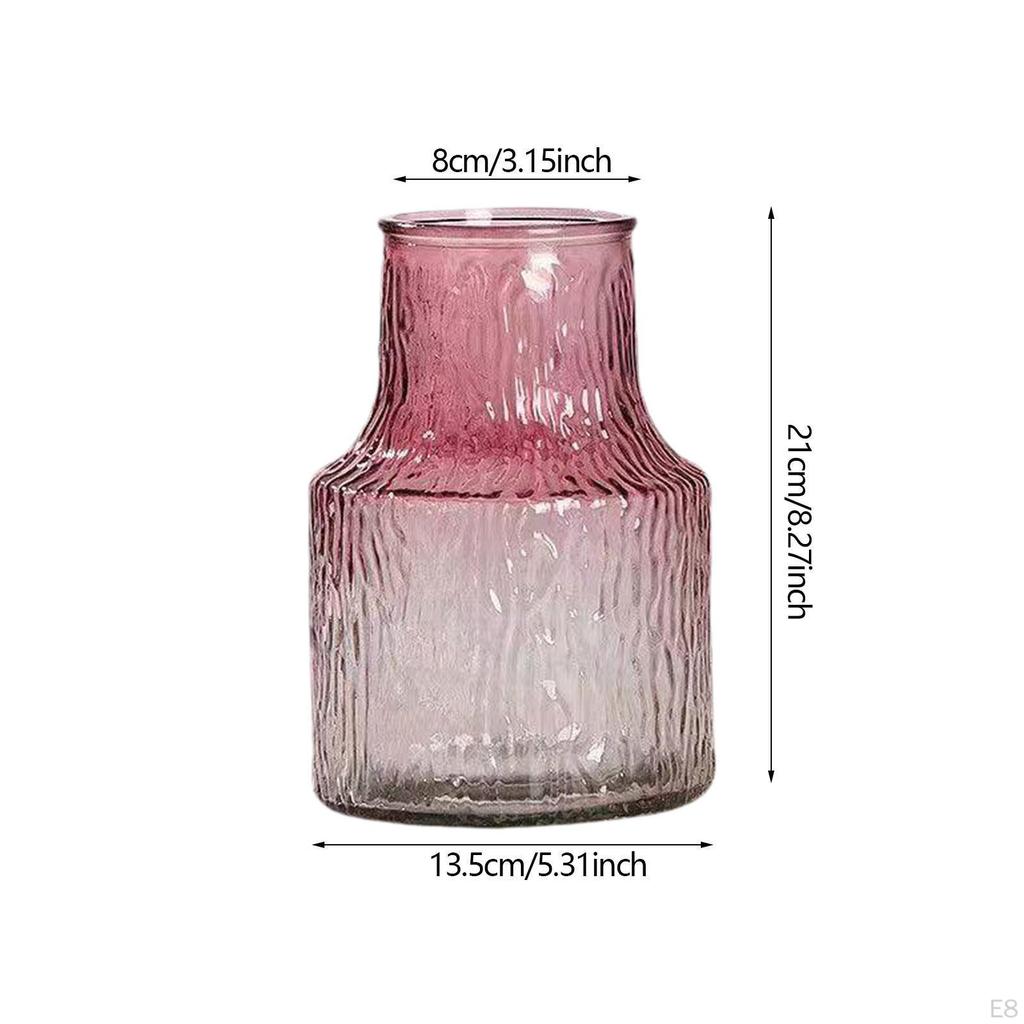 Glasblumenvase Knospe Kreative Hochzeitsmittelstücke Flasche Rundkrug für Bücherregal