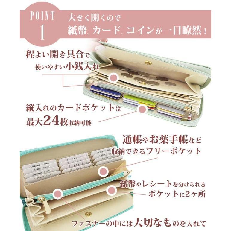 Long Large Brand Vertical Card Round Synthetic Comes with Dedicated Box Emerald Green Shoulder [Linle] Women's Wallet, Capacity, Name, Slots, Zipper,