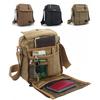Mochila de lona causal simples masculina multifuncional ao ar livre bolsa de ombro
