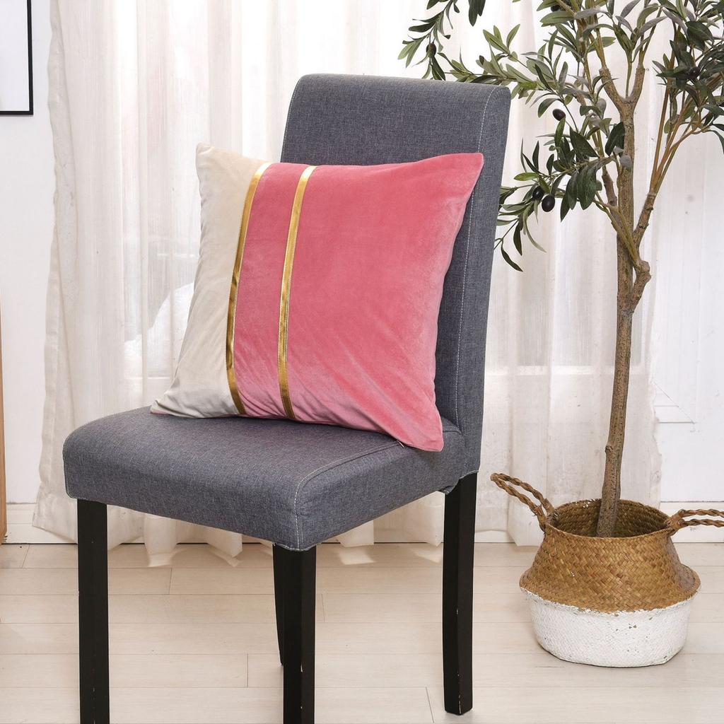2pcs Modern Velvet Sofa Cushion Cover,Soft and Comfortable Pillow Cover, For Living Room Bedroom Car Office Home Decor,18*18in,No Pillow Insert