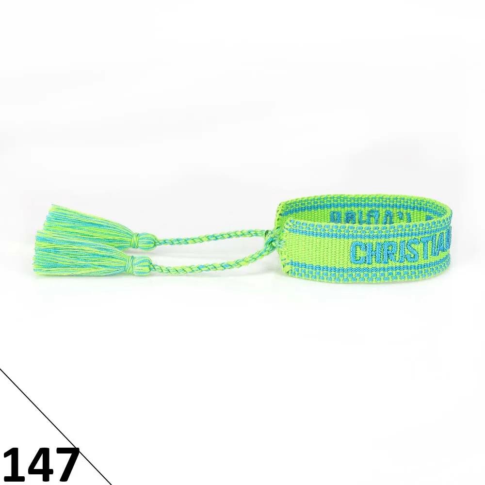 Factory Direct Cross-Border Hand Woven Bracelets Polyester D-Shaped Side White Fringed Ethnic Style Bracelets For Trade