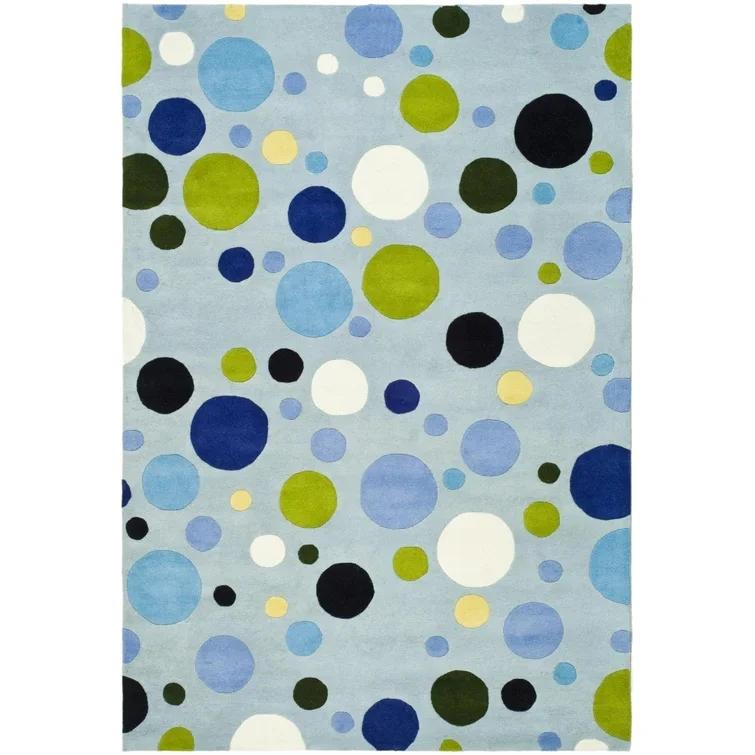 Ins Colored Dot Carpet Rainbow Wave Point Entrance Mat Living Room Bedroom Fashion Modern Art Decor Non Slip Cartoon Floor Mat