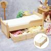 Dollhouse 1:12, Single Miniature Bed with Drawer, Toy Model, Home for Children, Dolls, Furniture,