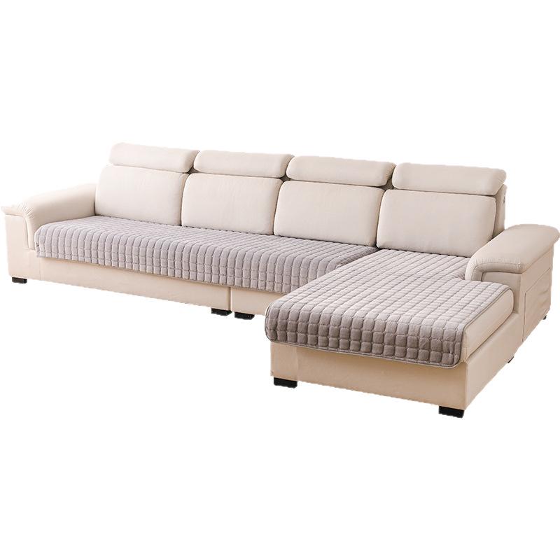 Thickened Non-slip Flannel Sofa Cushion Cover for Autumn and Winter