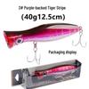 12.5cm 40g Surface Popper Sea Fishing Lure for GT Tuna and Boat Fishing
