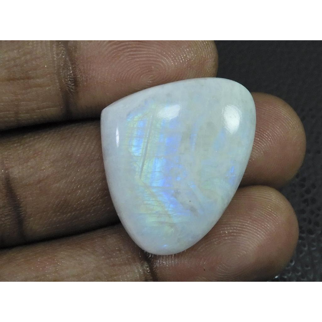 23X29X07 MM Natural Rainbow Moonstone Pear Cabochon Loose Gemstone 52Cts. C-1598