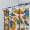 Creative artistic shower curtain waterproof and mildew-proof Shower curtain modern simple leaf pattern design Bathroom curtain