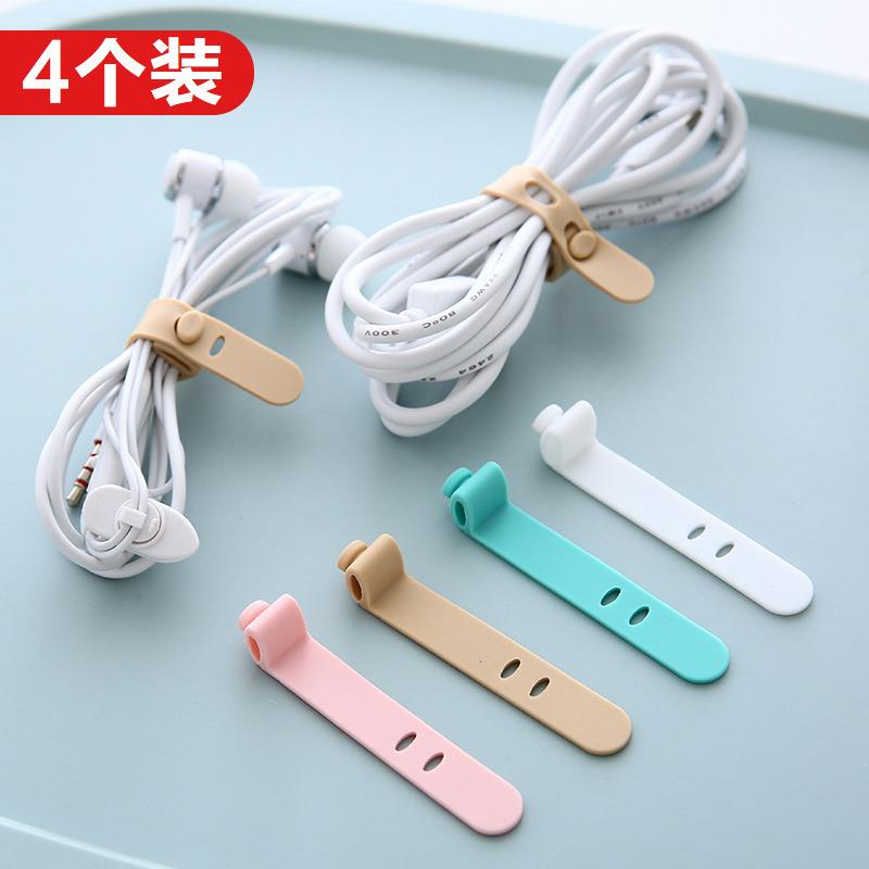 4 packs of silicone straps, anti-loss earphones, storage, soft tape, data cable, cable strap, cable manager, winding device.