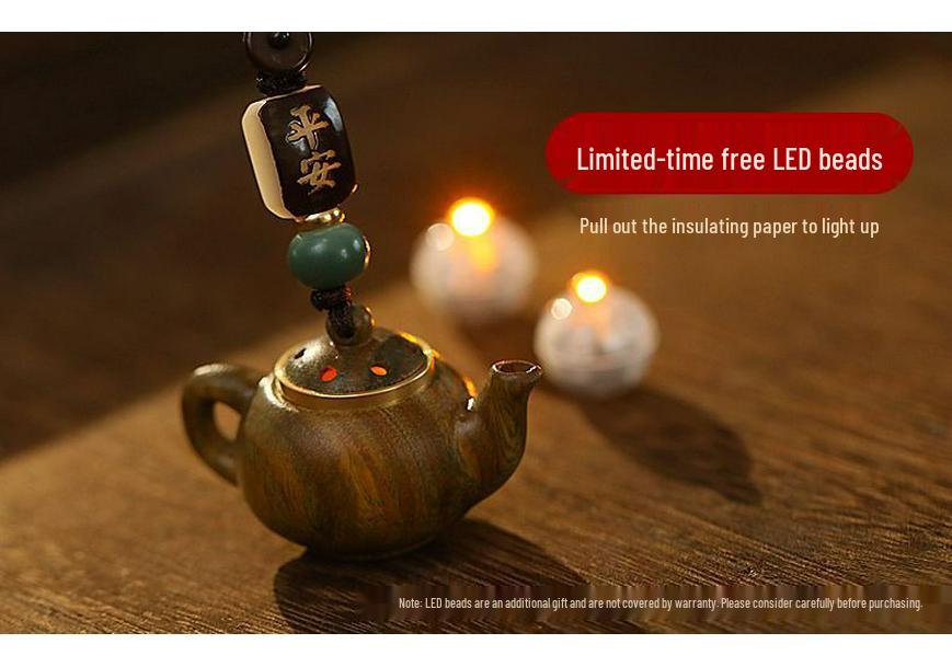 Green Sandalwood Teapot Keychain & Phone Charm