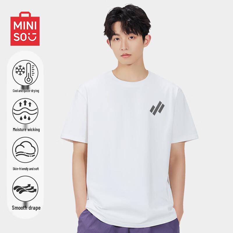MINISO Men's Casual Ice Silk Round Neck T-shirt