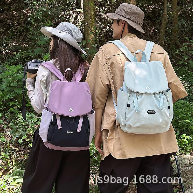 Schoolbag Korean version of the new travel backpack women's lightweight drawstring school bag student backpack commuter computer bag leisure backpack
