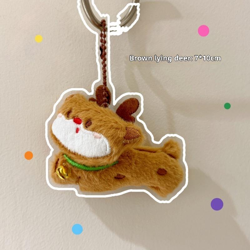 

Kawaii Cartoon Plush Santa Claus Christmas Tree Keychain Lovely Christmas Stuffed Doll Toys Backpack Pendant Accessories Gifts