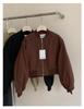 Autumn 2025 Korean Style Petite Slimming Short Baseball Jacket for Women