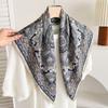 Light luxury retro 71 new double-sided heterochromatic small square scarf women's spring and autumn fashion versatile scarf neck protection decorative