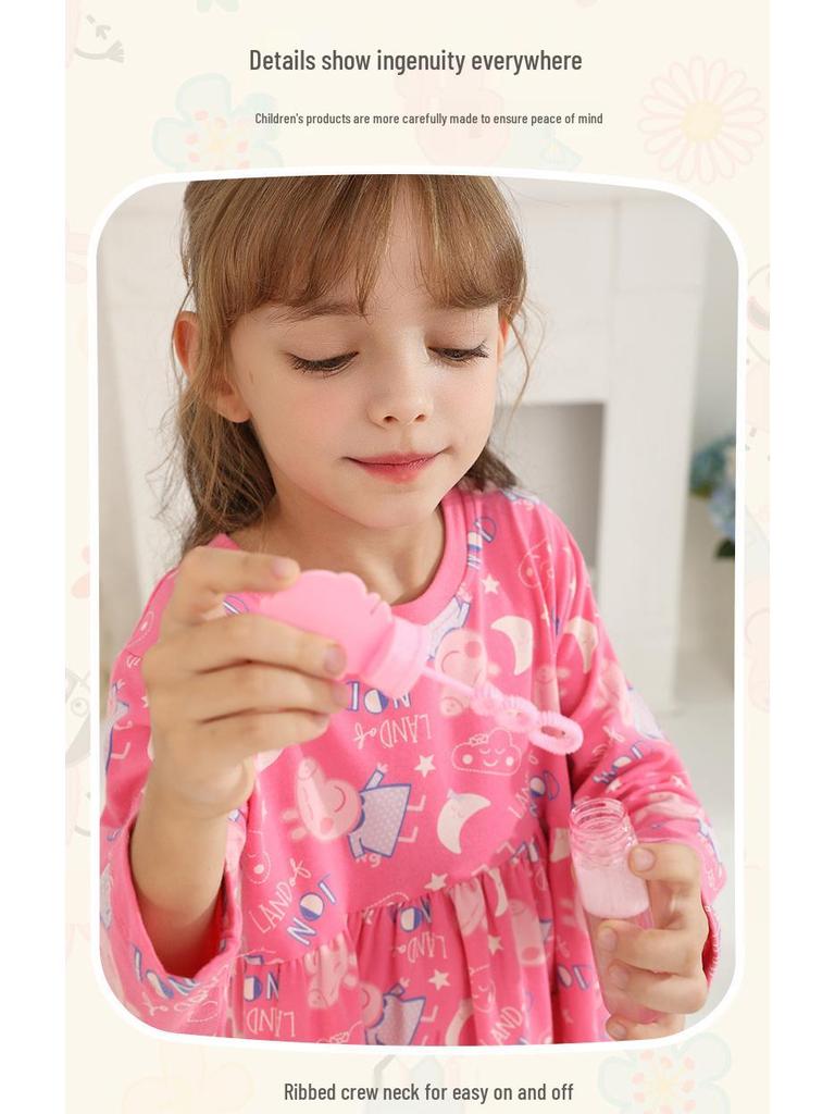 Peppa Pig Girls' Long Sleeve Cartoon Dress - Autumn Collection