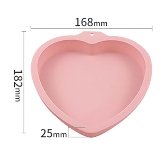 

6/8 inch Round Love Heart Shape Reusable Silicone Cake Mousse Mold Baking Tools