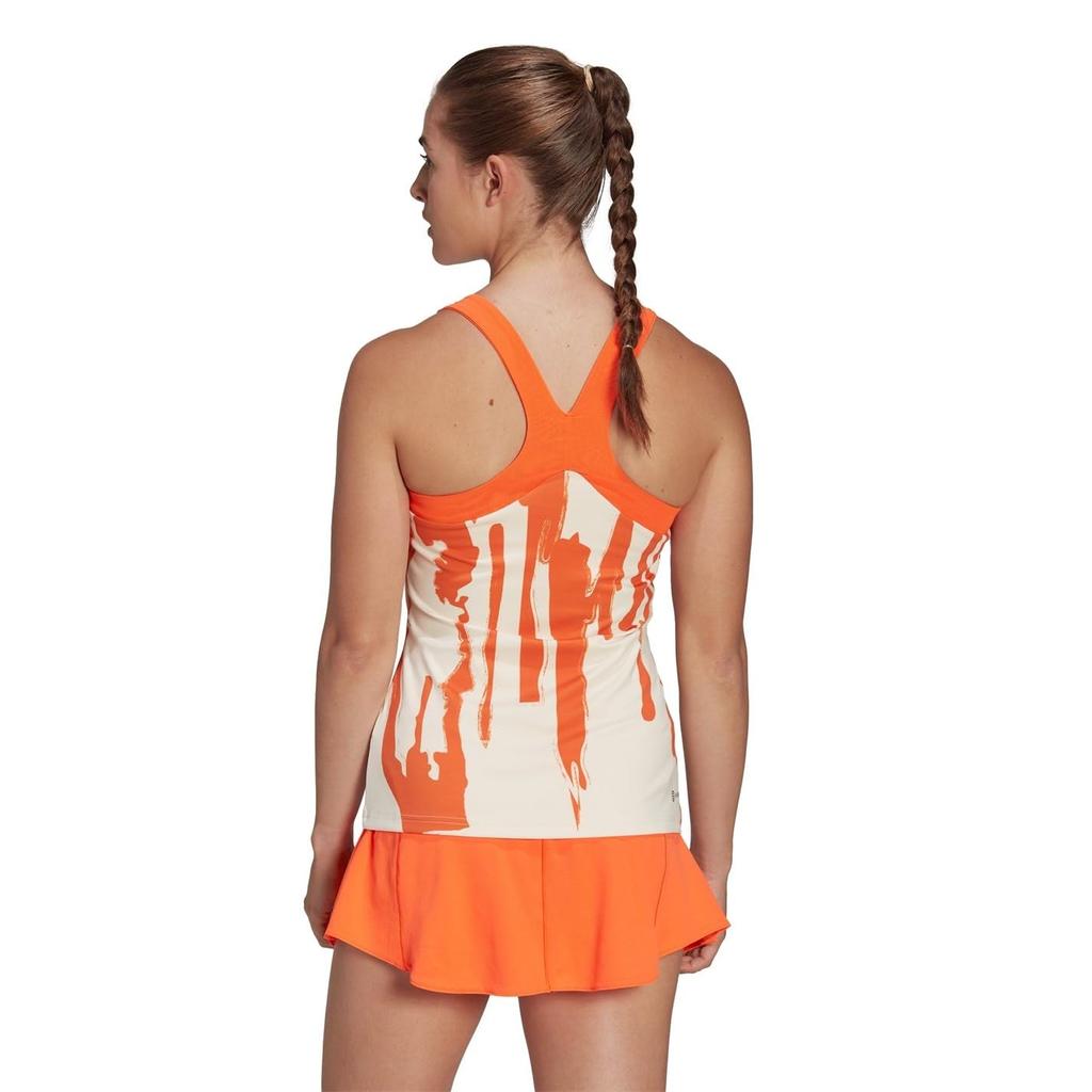 Tebe Magugu Tennis New York Tank Top MLQ28 Ecru Orange L [Adidas] Y-Back Women's Tint/Impact (HT4235)