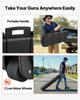 Hard Rifle Case, Lockable Rifle Case with Pre-cut Foams, 1016 Mm Gun Storage with Wheels, IP67 Waterproof & Dustproof Movable Large Pistol Storage for