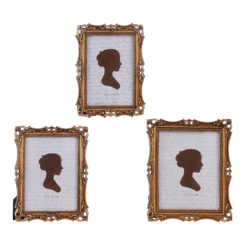 Antique Ornate Square Photo Frame for Tabletop Wall Display,Retro Picture Frame,Decorative Photo Frame Home Decors
