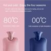 Hot Water Bottle with Classic Striped Cover, Hot Water Bag for Menstrual Cramps, Neck and Shoulder Pain Relief Hand Feet Warmer