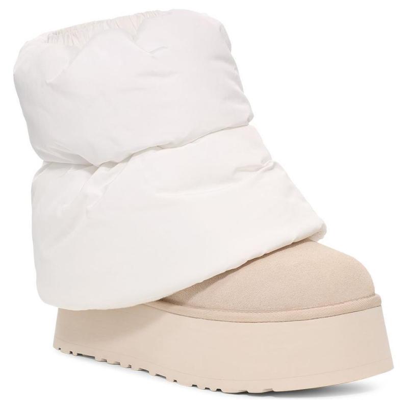UGG Classic Mini Dipper Puffer Boot White Ceramic Women's Sneakers 1158275-WCRM