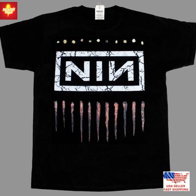 Nine Inch Nails NIN Logo Černé Tričko Limitovaná Edice Rocková Kapela Tričko Unisex Tričko