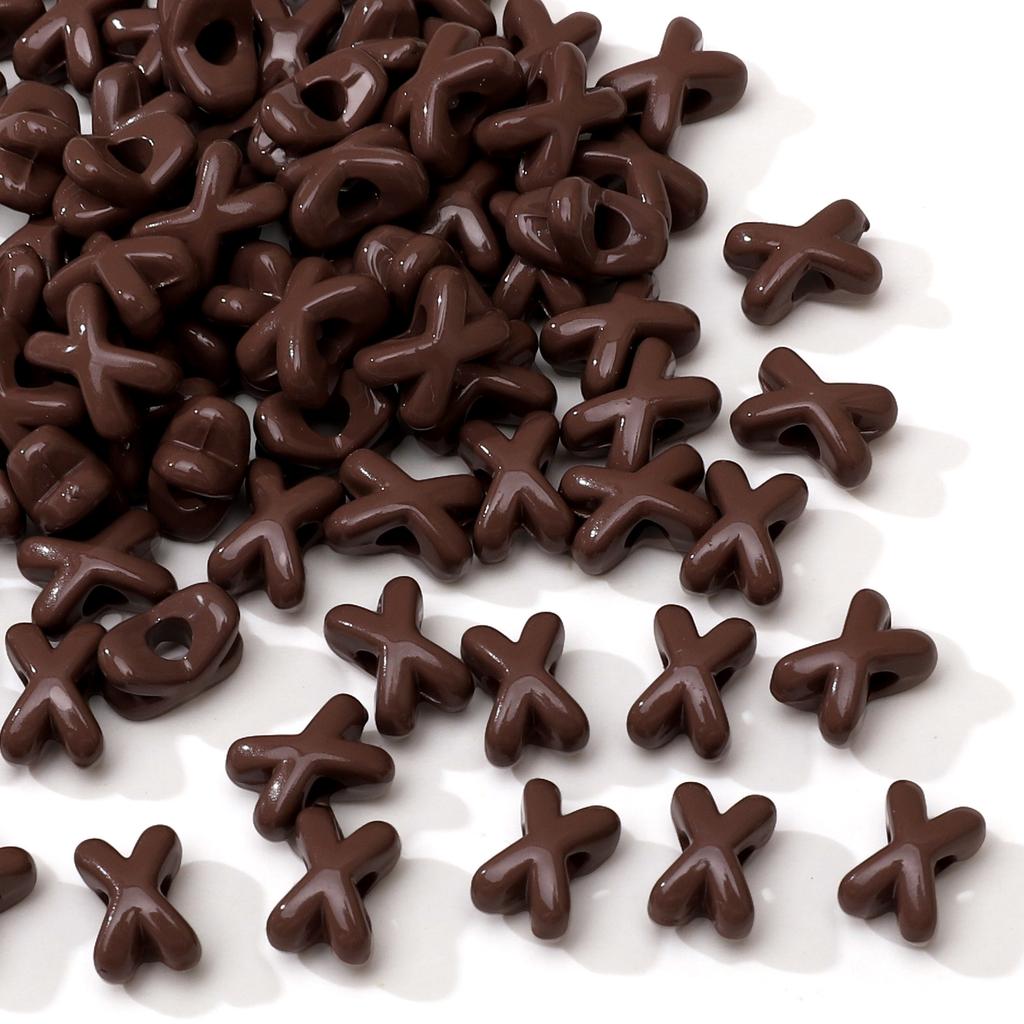 Fork Shaped Spacer Beads Enamel Painted Acrylic Charms for DIY Jewelry 5 or 20 Pcs Option