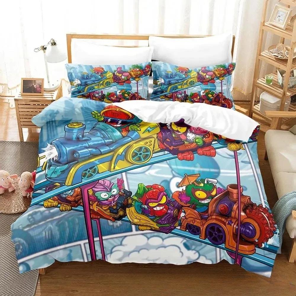 3D Print Super Zings Bedding Set,Duvet Cover Comforter Bed Set Quilt Cover Pillowcase,King Queen Twin Size Boys Girls Adultse